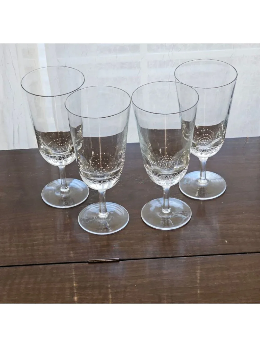 4 Pier 1 Bubbles Water Goblets 8.25